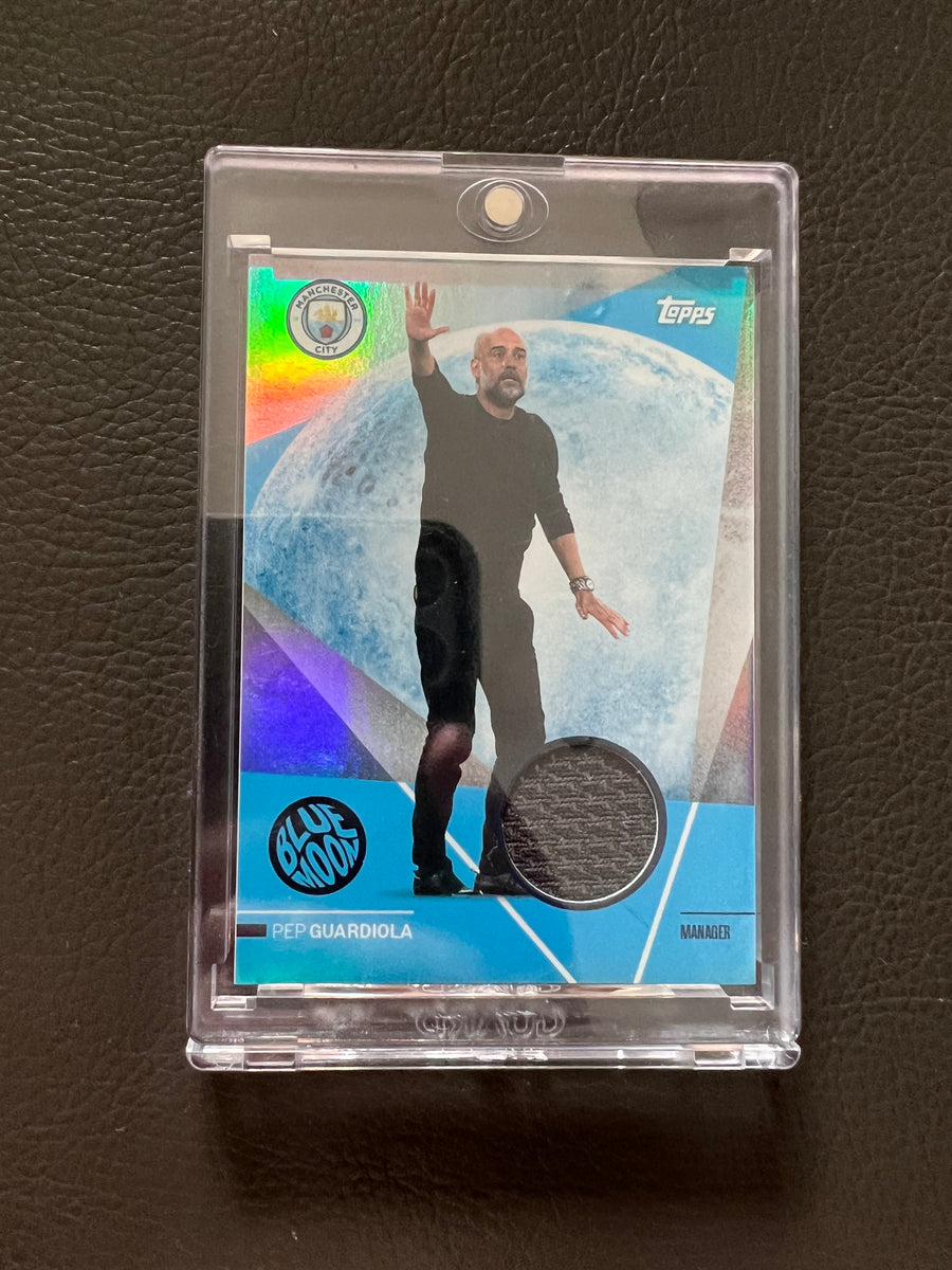 Pep Guardiola 2024 Topps Manchester City Team Set relic – The 
