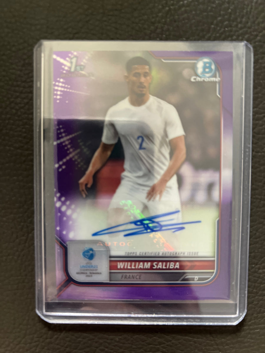 william saliba limited edition card William Saliba 2022 Topps U-21 European Championship CA-WS Bowman 202/ –  The August Card Gallery