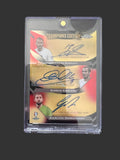 Leonardo Bonucci # Giorgio Chiellini # Gianluigi Donnarumma 2024 Topps Euro 2024 Chrome Triple Auto Champions Edition 3/5