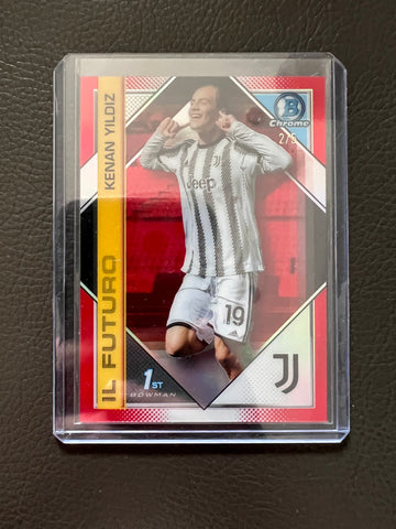 Kenan Yildiz 2023 Topps Chrome Juventus Team Set 1st Bowman 2/5