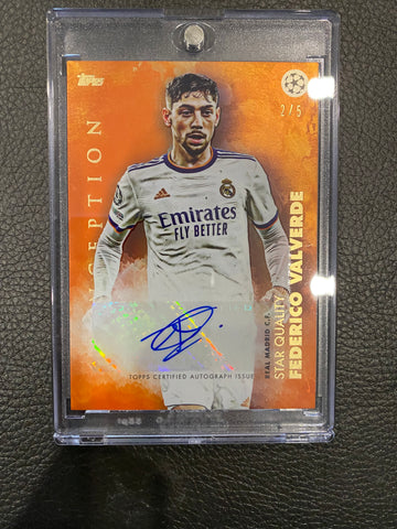 Federico Valverde 2022 Topps Inception Star Quality 2/5 Auto