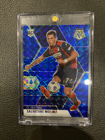 Salvatore Molina 21-22 Panini Mosaic Serie A blue Prizm #36 71/99